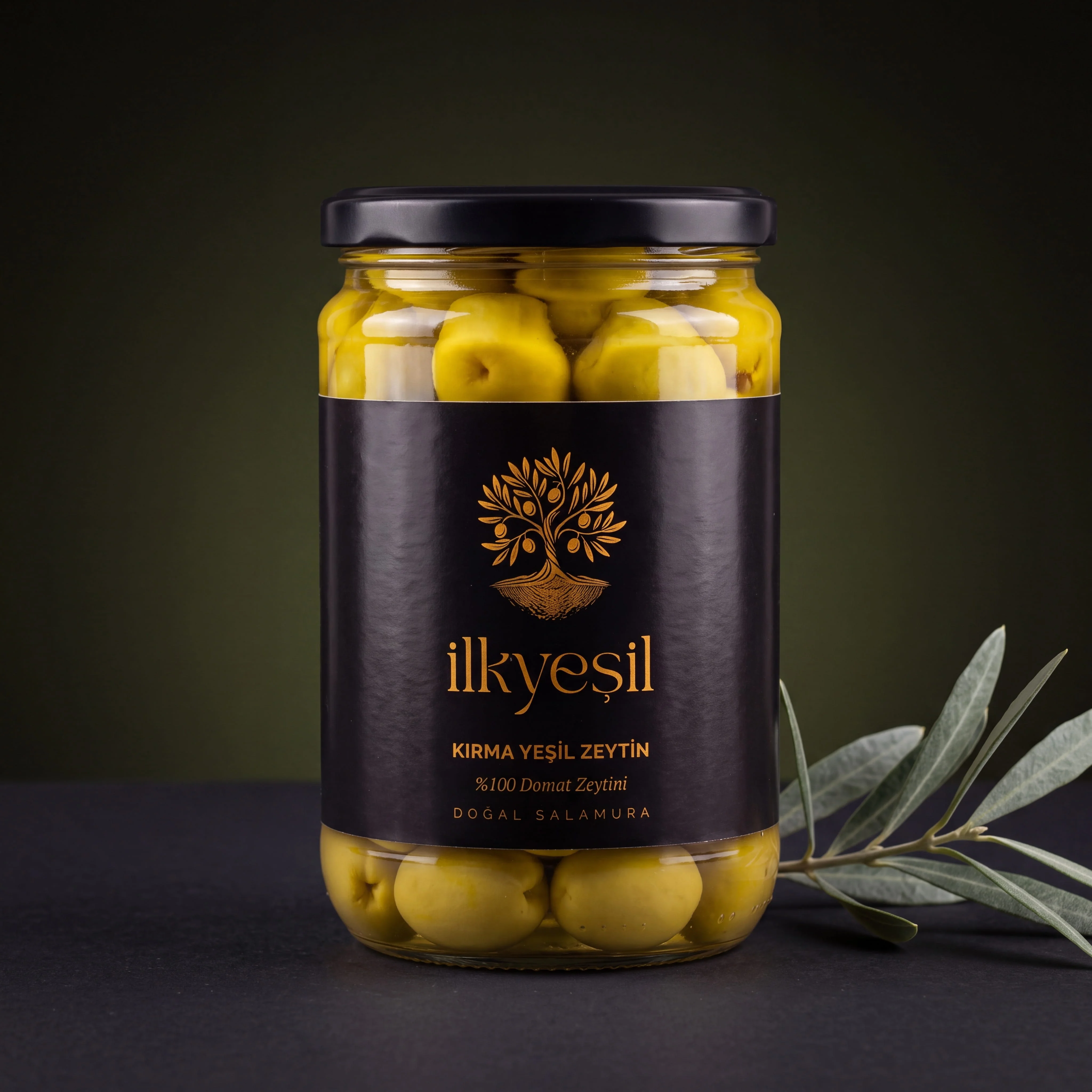 İlkyeşil 350 gr Kalamata Zeytin | Doğal ve Sofralık Zeytin