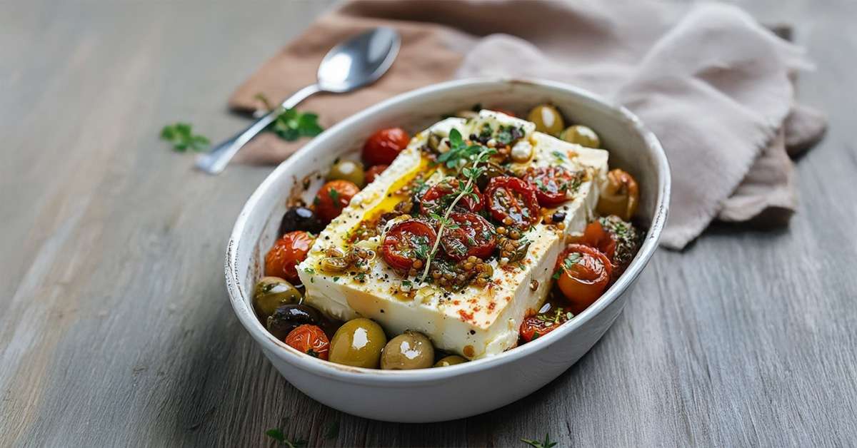 Soğuk Sıkım Zeytinyağı ile Hazırlanan Fırın Feta Tarifi